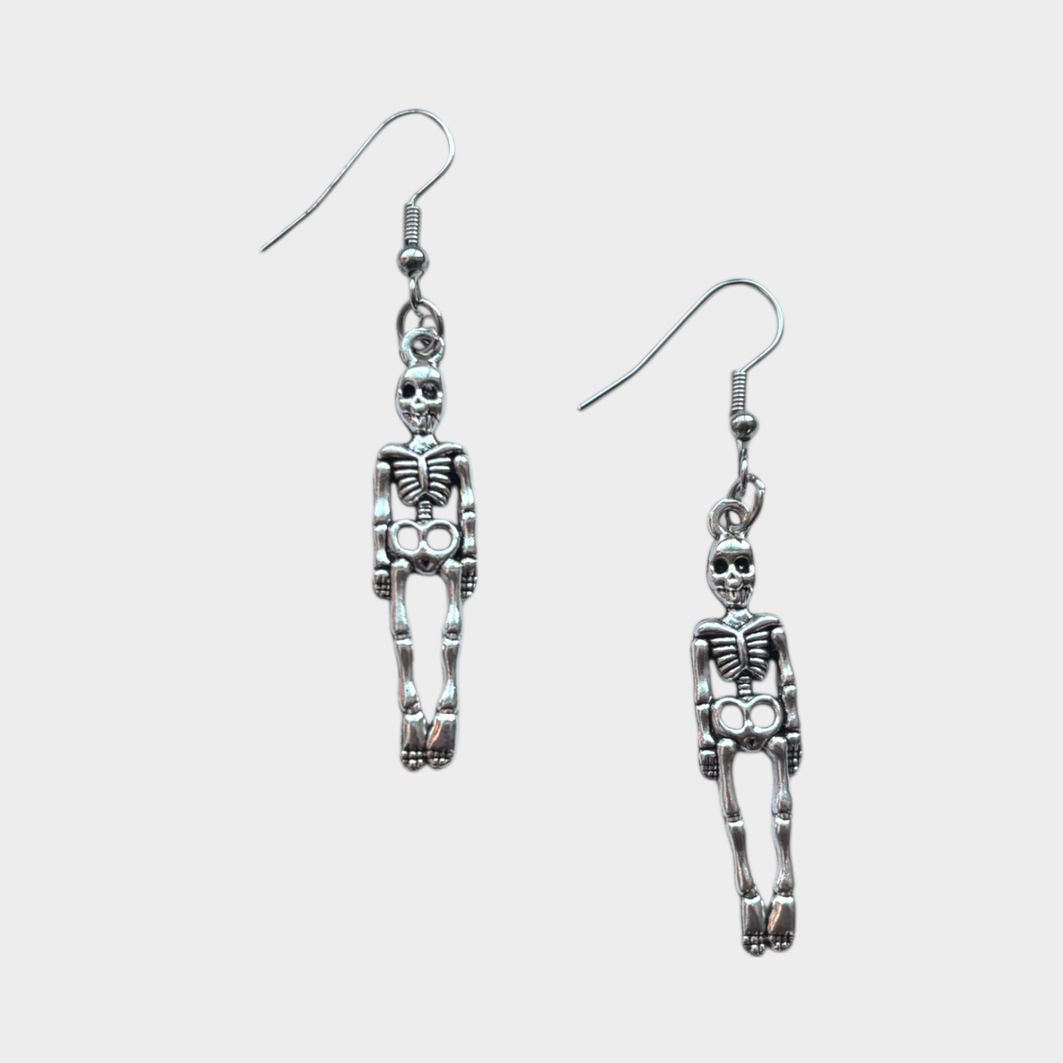 Punk Skeleton Metal Drop Earrings